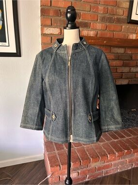 St. John Denim Jacket in Blue Sz L